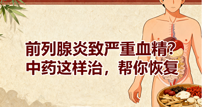 前列腺炎致严重血精、影响性生活?中药这样治，帮你恢复