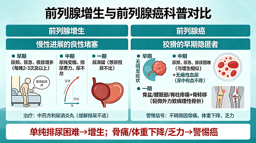 前列腺增生vs前列腺癌，症状太像难区分?教你3步初步自查